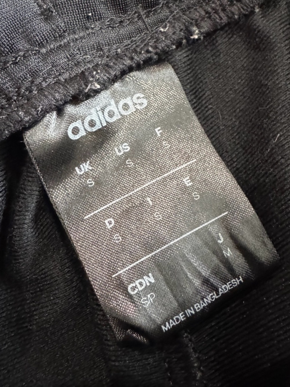 Adidas Black Three Stripe Track Pants - Picture 3 of 3